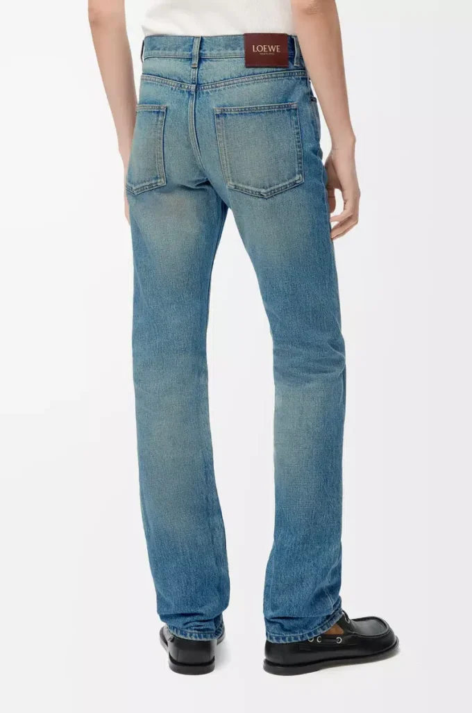 Schmale Jeans aus Denim in Vintage-Blau
