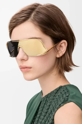 Shield Mask Sonnenbrille Gold