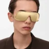 Shield Mask Sonnenbrille Gold