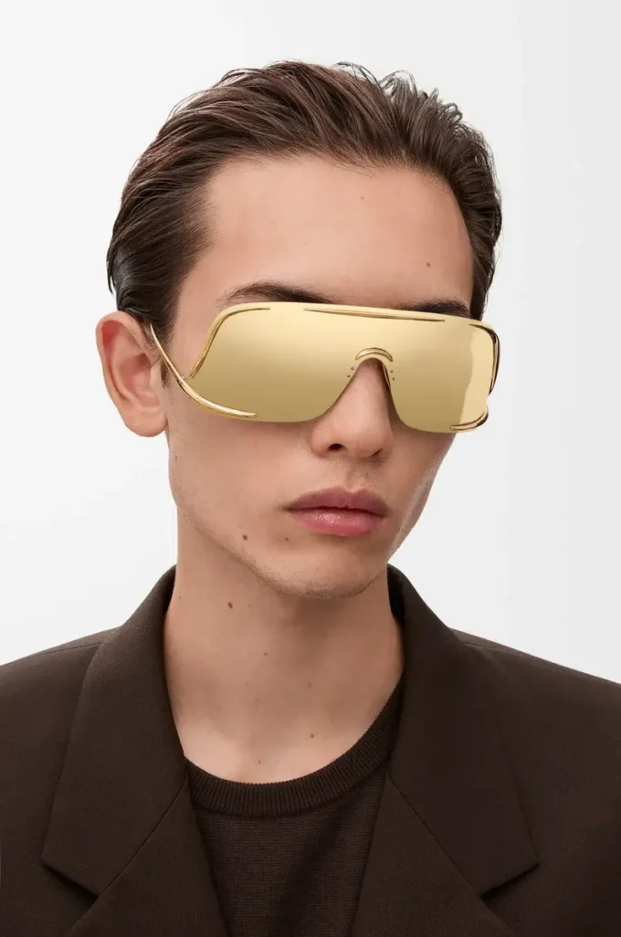 Shield Mask Sonnenbrille Gold