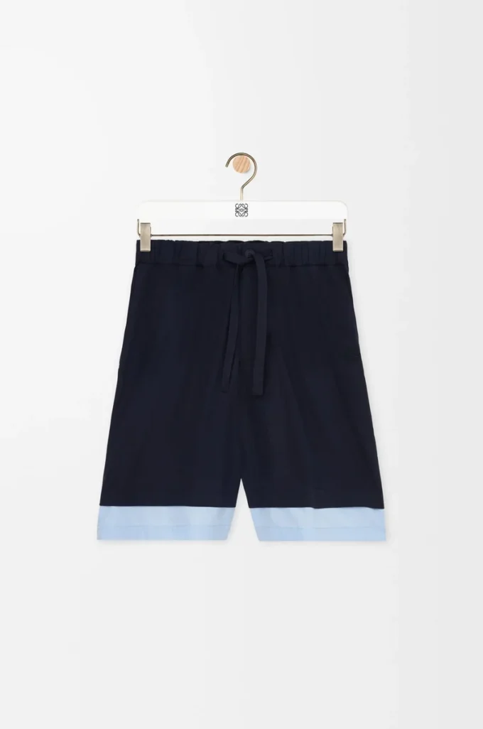 Shorts aus Baumwolle Dunkelblau/Hellblau