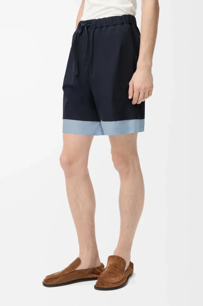Shorts aus Baumwolle Dunkelblau/Hellblau