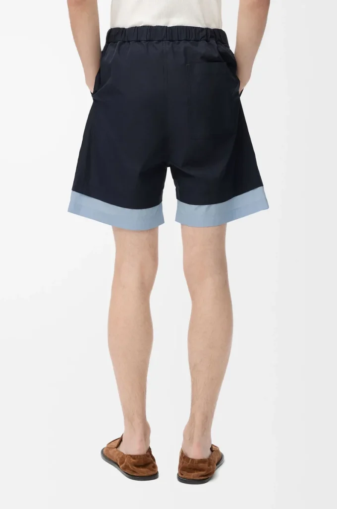 Shorts aus Baumwolle Dunkelblau/Hellblau