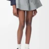 Shorts aus Baumwolle in Hellgrau