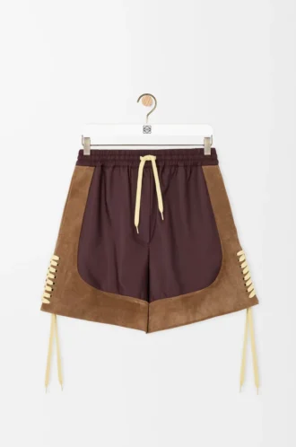 Shorts aus Funktionsmaterial Braun