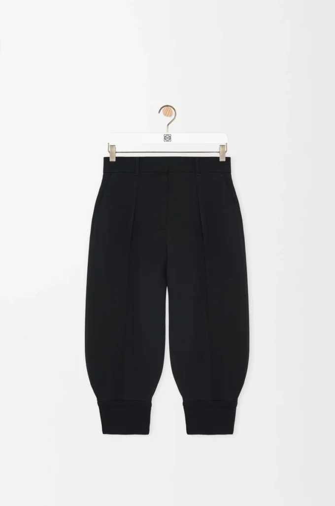 Shorts aus Stretch-Viskosemischung Schwarz