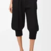 Shorts aus Stretch-Viskosemischung Schwarz