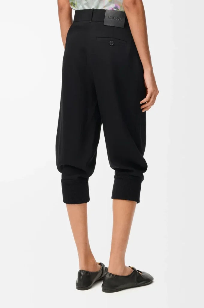 Shorts aus Stretch-Viskosemischung Schwarz