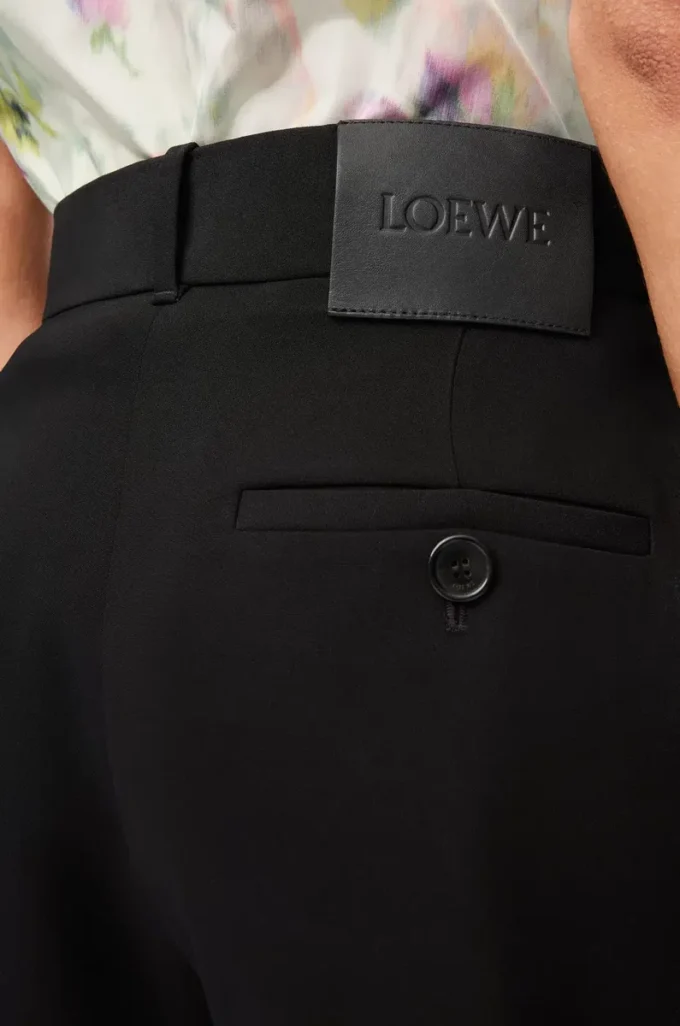 Shorts aus Stretch-Viskosemischung Schwarz