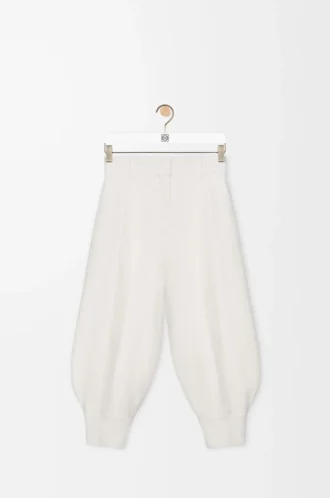 Shorts aus Stretch-Viskosemischung Weiß
