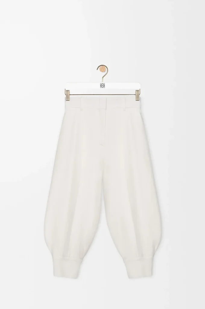 Shorts aus Stretch-Viskosemischung Weiß