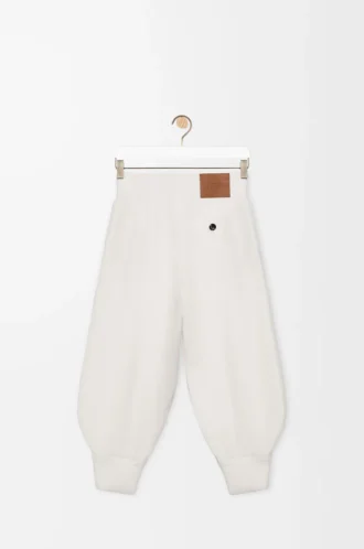 Shorts aus Stretch-Viskosemischung Weiß