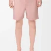 Shorts aus Wolle in Korallenrot