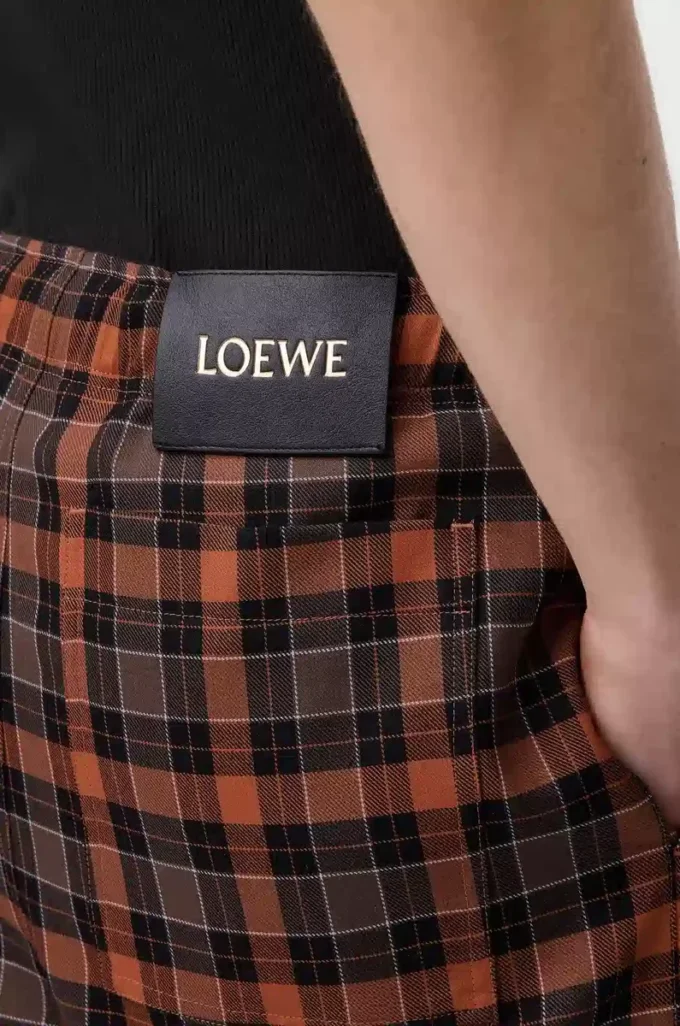 Shorts aus Wollmischung Orange/Schwarz