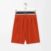 Shorts aus Wollmischung Orange/Weiß