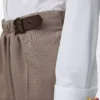 Shorts mit Gürtel aus Wolle Beige Melange
