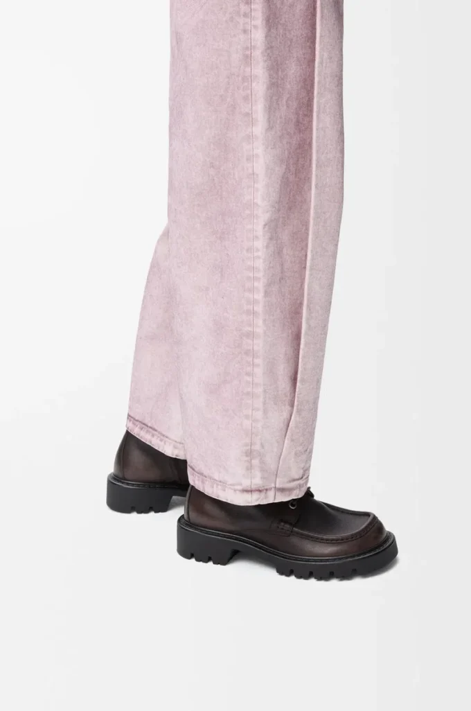 Sierra Combat-Stiefelette aus gebürstetem Kalbsleder Dunkelbraun