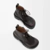Sierra Combat-Stiefelette aus gebürstetem Kalbsleder Dunkelbraun