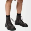 Sierra Combat-Stiefelette aus gebürstetem Kalbsleder in Dunkelbraun