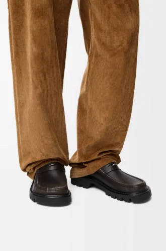 Sierra Loafer aus gebürstetem Kalbsleder Dunkelbraun