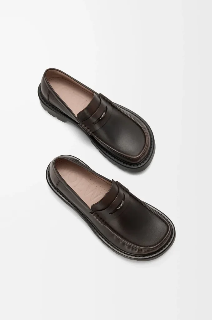 Sierra Loafer aus gebürstetem Kalbsleder Dunkelbraun
