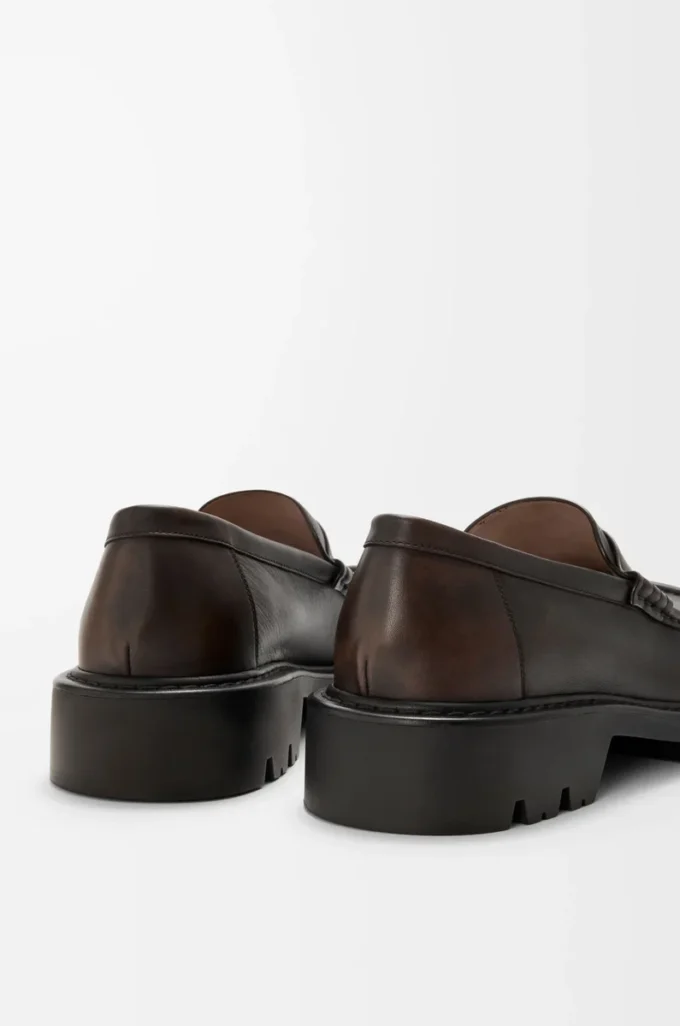 Sierra Loafer aus gebürstetem Kalbsleder Dunkelbraun