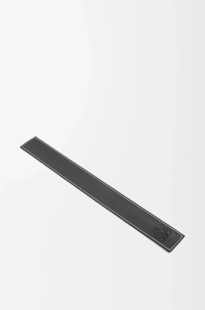 Slap-Armband aus Kalbsleder in Schwarz