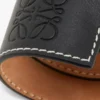 Slap-Armband aus Kalbsleder in Schwarz