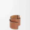 Slap-Armband aus Kalbsleder in Tan