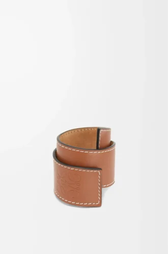 Slap-Armband aus Kalbsleder in Tan