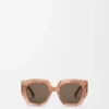 Square Screen Sonnenbrille Marble Dark Pink