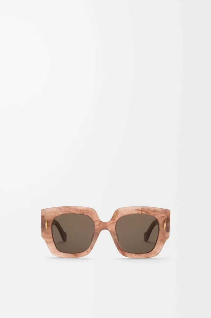 Square Screen Sonnenbrille Marble Dark Pink