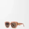 Square Screen Sonnenbrille Marble Dark Pink