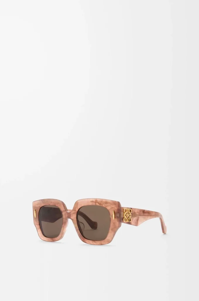 Square Screen Sonnenbrille Marble Dark Pink