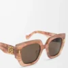 Square Screen Sonnenbrille Marble Dark Pink