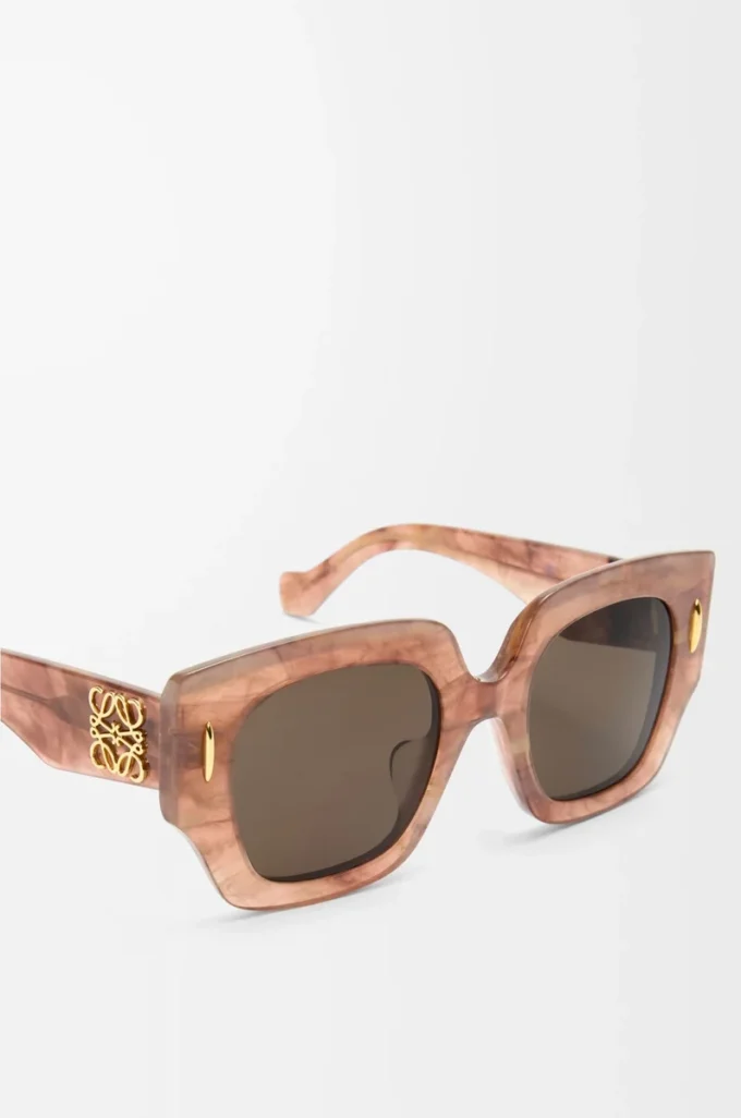 Square Screen Sonnenbrille Marble Dark Pink