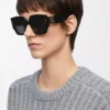 Square Screen Sonnenbrille Schwarz