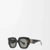 Square Screen Sonnenbrille Schwarz