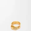 Stapelring aus Sterlingsilber Gold