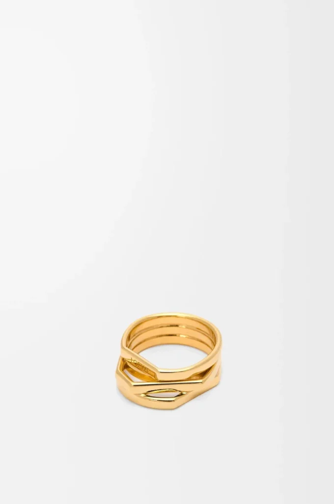 Stapelring aus Sterlingsilber Gold