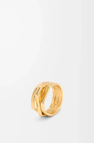 Stapelring aus Sterlingsilber Gold