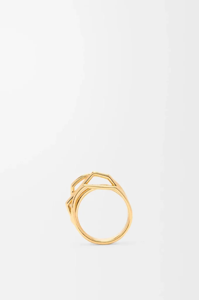 Stapelring aus Sterlingsilber Gold