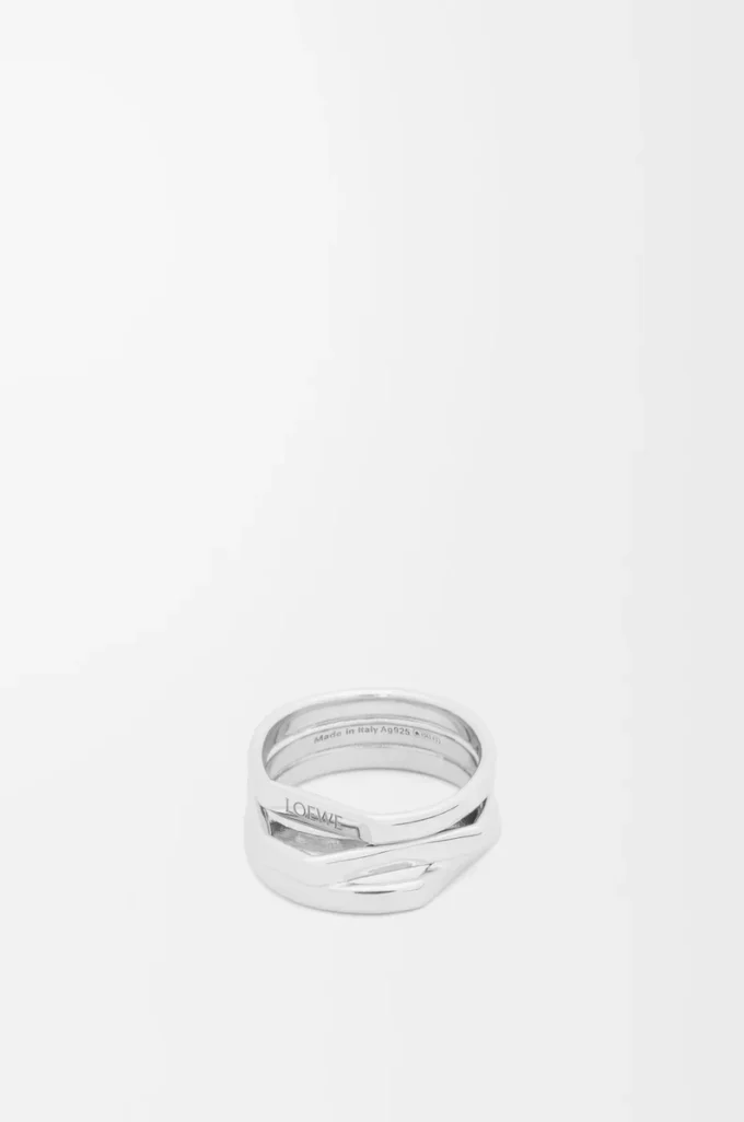 Stapelring aus Sterlingsilber Silber
