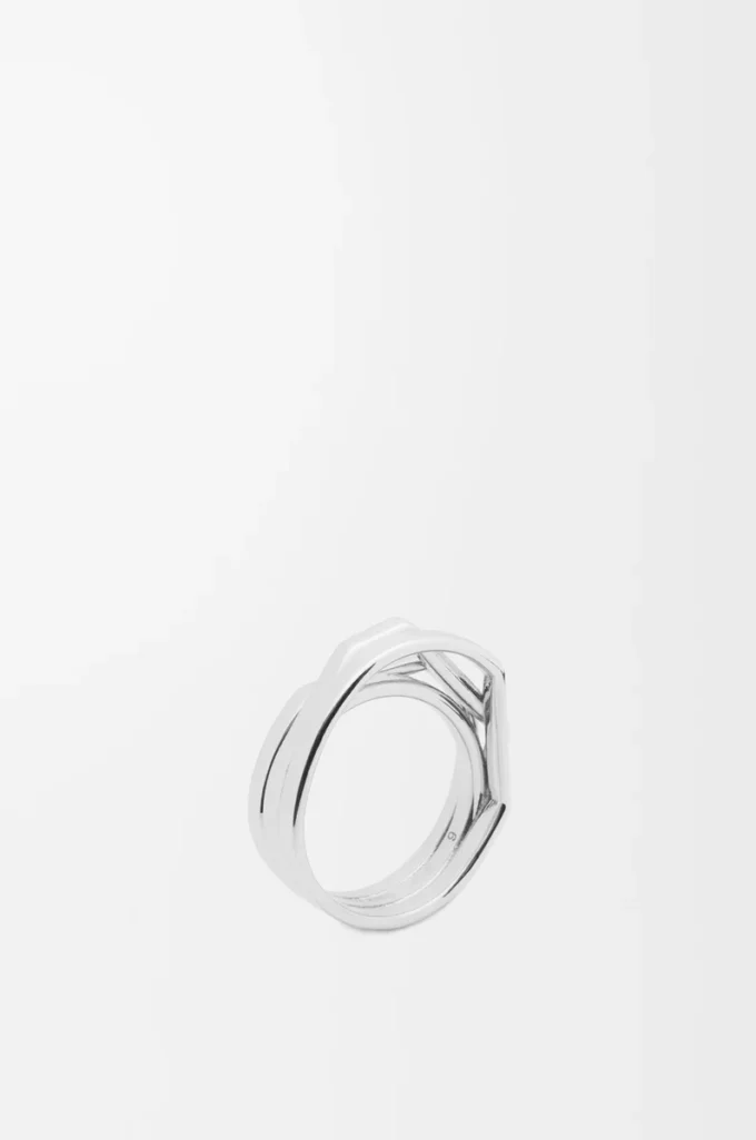 Stapelring aus Sterlingsilber Silber