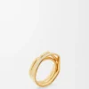 Stapelring aus Sterlingsilber und Emaille Gold/Elfenbein
