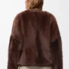 Strickjacke aus Lammfell Braun