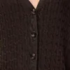 Strickjacke aus Viskose Dunkelbraun