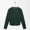 Strickjacke aus Viskose Dunkelgrün