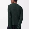 Strickjacke aus Viskose Dunkelgrün