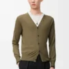 Strickjacke aus Wolle Grün/Khakigrün
